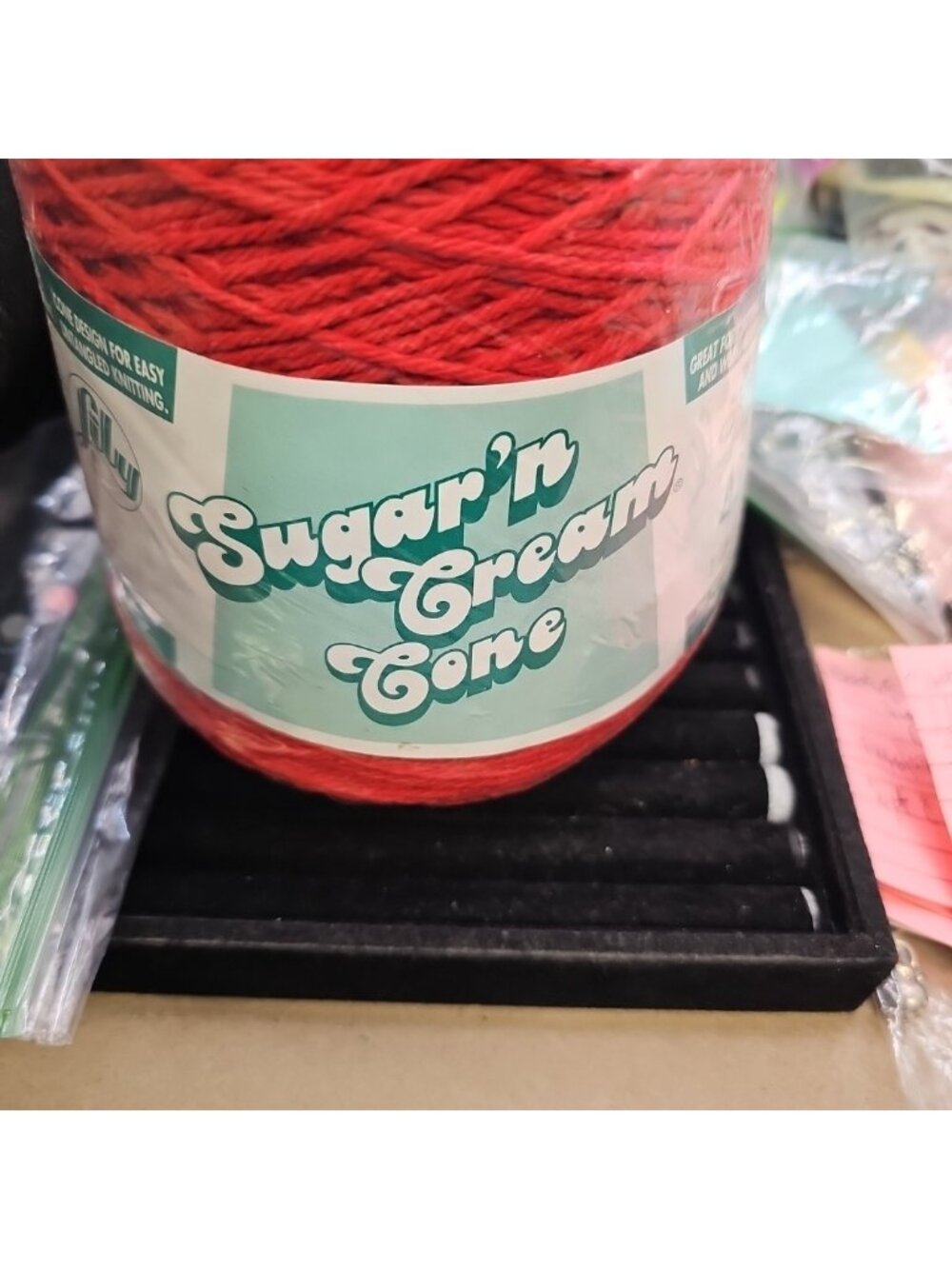 Yarn 100% Cotton 4ply930 HC 1 Lb On ConeSugar 'Ncream Lot#04539 NOS Lily Craft